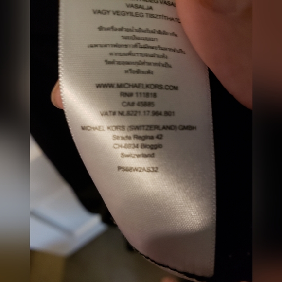 Michael Kors Women's Petite Faux Wrap Dress - Picture 6 of 7